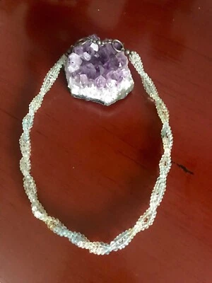 Precioso collar doble cristal aguamarina Foto 1 de 4
