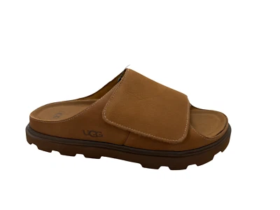 Sandalias de cuero nobuck castaño deslizables UGG 1167651 para hombre Foto 1 de 4