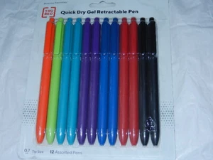 Nuevo paquete de 12 bolígrafos retráctiles de gel de secado rápido Tru Red color surtido pluma de punta 0,7 - Imagen 1 de 8