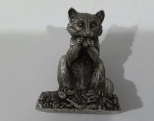 The Racoon by Jane Lunger Franklin Mint Pewter The Woodland Animals 1981