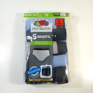 Fruit of the Loom Boys Tag Free Boxer Briefs 5 Pair SZ S 6 8 NEW - Picture 1 of 4