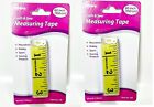 LOT OF 2 Allary Craft & Sew Measuring Tape 60 Inch (150 cm) - YELLOW