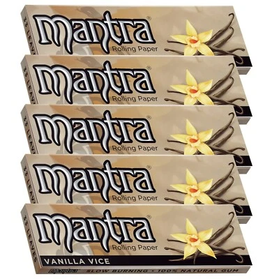 Papel de liar con sabor a vainilla Mantra 33 hojas cada uno (5 folletos) Foto 1 de 3