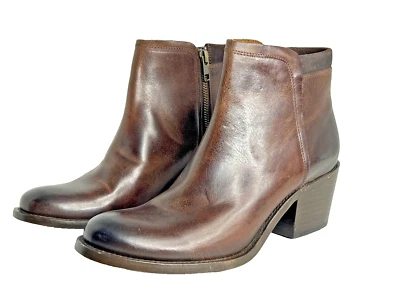 Wolverine 1000 Mile Zadie Botín al Tobillo Cremallera Tacón Bloque Cuero Marrón EE. UU. Talla 7.5 Foto 1 de 4