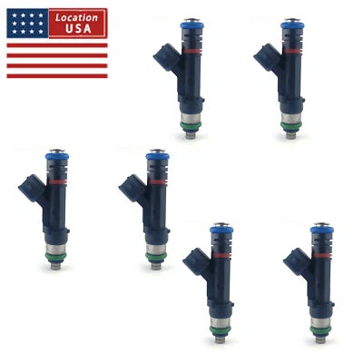 Комплект из 6 оригинальных обновленных топливных форсунок EV14 подходит для Pontiac Grand Prix 04–07 годов выпуска 3,8 л V6 36 фунтов - Изображение 1 из 4