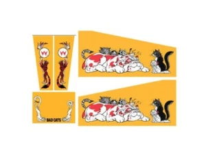 Bad Cats Pinball Machine CABINET Decal Set - Picture 1 of 1
