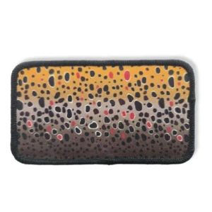 Brown Trout Skin Fly Fishing Fish Patch - Picture 1 of 1