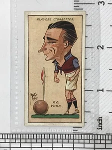 1927 John Player & Sons Caricatures by MAC #27 R.E. York Aston Villa - Picture 1 of 2