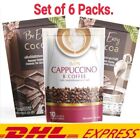 Set of 6 Packs. Be Easy Cocoa.+ Cappuccino B Coffee. Weight Control.Detox Burn 