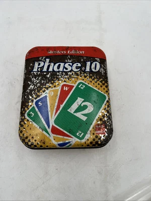 PHASE 10 MASTERS Edition Collectible TIN 2003 Card Game Complete VTG - Image 1 of 4