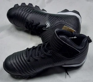 Rawlings FD Youth Edge Black/White Boy's Size 4 Baseball Cleats New! (X) - Picture 1 of 5