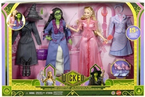 Wicked Shiz Sleepover Set With Glinda & Elphaba Dolls 11" figure PREORDER - Image 1 of 1