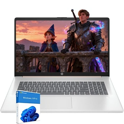 HP 17.3" Backlit Laptop computer Win11Pro UpTo 4.6GHz i5-1334U UpTo 64GB RAM 2TB - Image 1 of 4