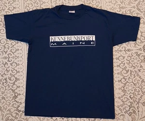 Vtg Kennebunkport Maine Mens T-Shirt XL Hanes Blue USA New No Tags Single Stitch - Picture 1 of 7