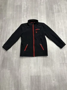 Spyder Youth Boys Jacket Soft Shell Full Zip Pockets Black Red Size Large L - Picture 1 of 4