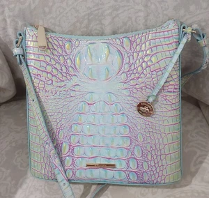 Brahmin Katie Joyful Melbourne Umhängetasche Leder Pastellblau SELTEN RARITÄT EUC - Bild 1 von 15