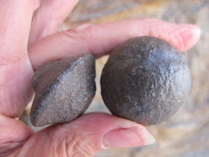 Moqui Canicas Cristal Bolas de Trueno Chakras Gigantes Hombre Mujer Chamán Par 92.2g - Imagen 1 de 21