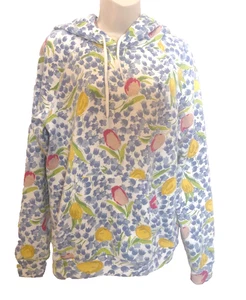 Polo Ralph Lauren Floral Hoodie with a Blue Bellflower and Tulip Pattern - Picture 1 of 8
