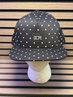 Sombrero marca Dope Snapback lunares blanco y negro vintage Y2k para hombre Foto 1 de 4