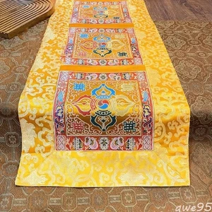 Tibetan Fabric Decoration Buddhist Tablecloth Zen Inspired Long Strip TV Cabinet - Picture 1 of 9