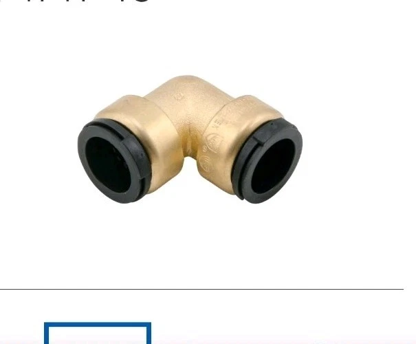 Lot Of 6 WATTS LF4717-18 AquaLock Push To Connect CTS Brass Lead Free 1" Elbow  - Image 1 of 4