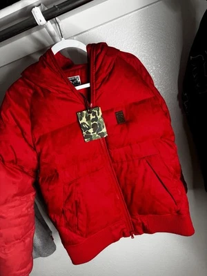 A BATHING APE Down Jacket Red M Used - Image 1 of 4