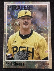 2024 Topps Archives Paul Skenes RC Endcap Foilboard Rainbow Foil Pirates SSP - Picture 1 of 2
