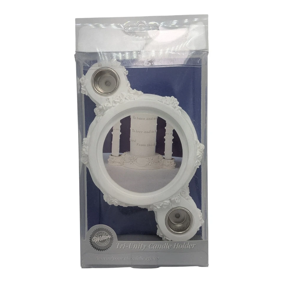 Candelabro Wilton Tri-Unity-Blanco Bisque Boda Unidad Ceremonia Nuevo En Caja Foto 1 de 2