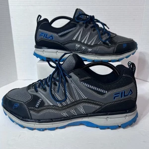 Fila Mens Evergrand TR Sneaker Shoes Size 10.5 4E Gray Blue Lace-Up Low Top - Picture 1 of 17