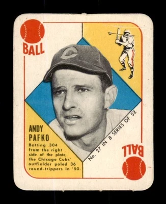 1951 Topps Blue Backs Set-Break # 27 Andy Pafko en muy buen estado-en muy buen estado (arrugue) Foto 1 de 2