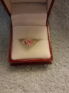 Pink Ice 10kt Gold Ring - Picture 1 of 6