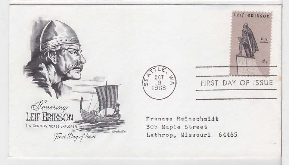 TurtlesTradingPost- Leif Erikson- Explorer 1968 #1359 FDC  Artmaster FDC - Image 1 of 1