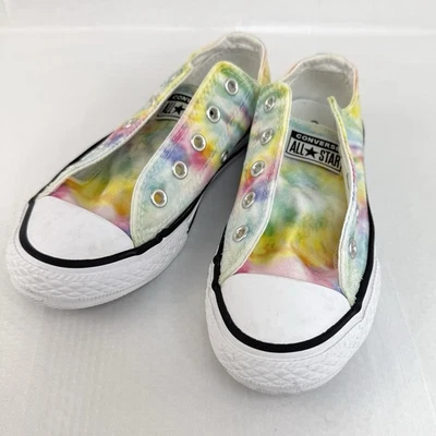 Converse All Star Niñas Jóvenes Talla 13 Zapatos Tenis Tie Dye Arco Iris Pastel Boho Foto 1 de 4