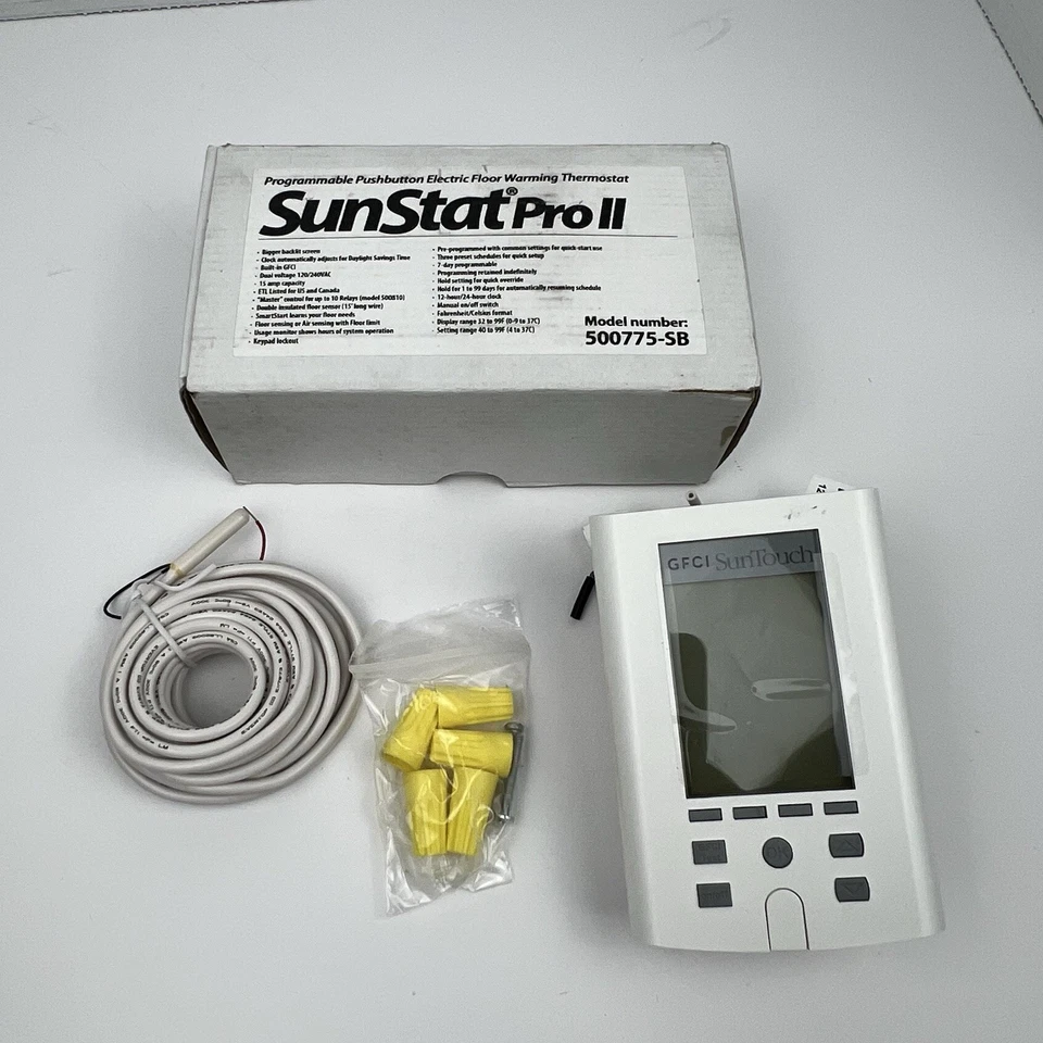 SunTouch 500775-SB White SunStat Core Non-Programmable Floor Heating Thermostat - Image 1 of 4