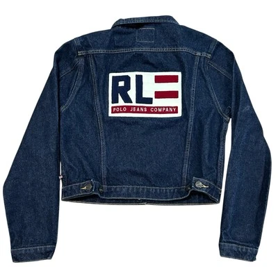 Chaqueta de Jean Ralph Lauren Denim Juvenil Bandera RL - 19” Largo, 38” Pecho, Manga 19” Foto 1 de 4