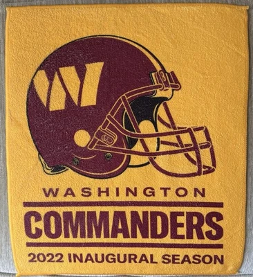 Toalla Washington Commanders (Redskins) 2022 Temporada Inaugural Rally 14x18 AMARILLA Foto 1 de 2