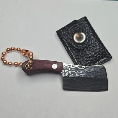 Mini Cuchillo Llavero Cuchillo AFILADO Demasco Full Tang Hoja de Acero con Funda Foto 1 de 4