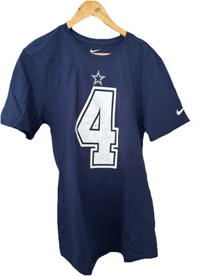 Camiseta Dallas Cowboys Juvenil-Azul Marino PRESCOTT #4 NUEVA CON ETIQUETAS Talla Grande (160) Foto 1 de 4