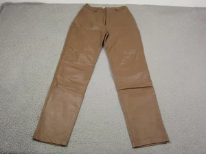 Vintage Excelled Lederhose Damen 10 braun echt Disco Freizeit Damen 80er - Bild 1 von 15