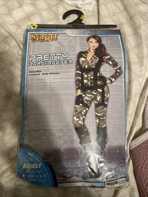 Bonito Paracaidista Halloween Disfraz Camuflaje Mono Arnés Talla S (4-6) Espíritu Foto 1 de 4