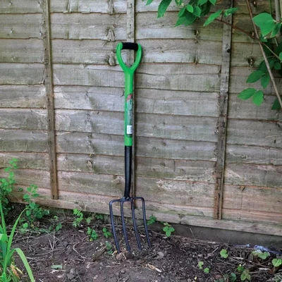 Heavy Duty Garden Digging Fork Long Handle Carbon Steel Head Fork Non-Slip - Image 1 of 3