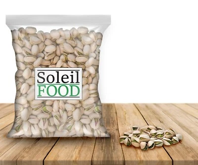 SoleilFOOD 1kg Pistazien geröstet und gesalzen mild mit Schale Nüsse 1A Qualität - Bild 1 von 4