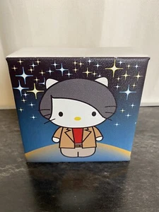 Hello Kitty 50th Anniversary 4 inch canvas blocks Carl Sagan Autogrpahed Signed  - Picture 1 of 4