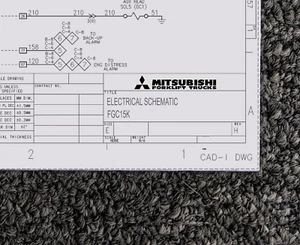 Mitsubishi Forklift FGC15K Electrical Wiring Diagram Manual - Picture 1 of 1