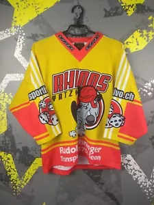 Rhinos Yatzy Trikot Vintage Hockey Shirt 90s Wuthrich Schweiz Herren Gr. XS ig93 - Bild 1 von 9