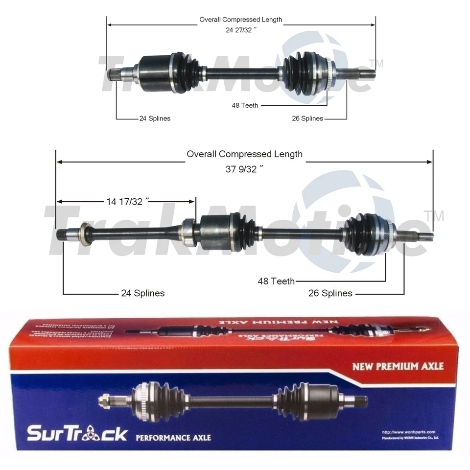 Par de eixos dianteiros CV SurTrack conjunto para Scion tC FWD 2005-2009 - Imagem 1 de 1