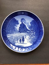 Royal Copenhagen Christmas Plate Train 1973 Going Home For Christmas 1st Quality