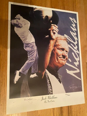 Póster litográfico 2001 artista Jim Cortes “Jack Nicklaus” impresión firmado numerado Foto 1 de 4