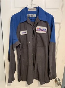 Red Kap Large-Reg Long Sleeve“Ford” Shirt Grey & Royal blue  Style SY14FD3 - Picture 1 of 8