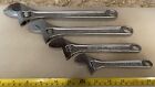 Set of 4 Armstrong USA Adjustable "Crescent" Wrenches. 12, 10, 8, & 6"